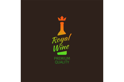 Royal wine premium quality colorful logo