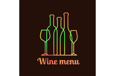 Wine menu card design