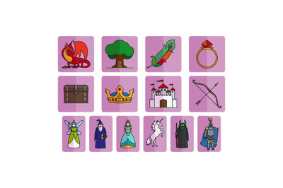 Fairy tale elements set