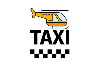 Helicopter taxi transport poster