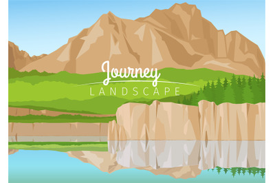 Journey landscape with mountains background