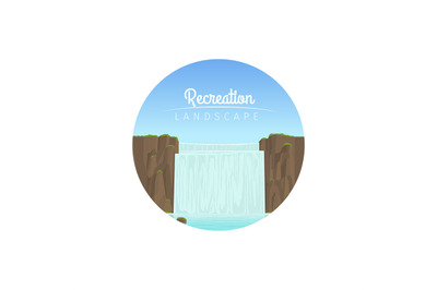 Recreation landscape circle icon