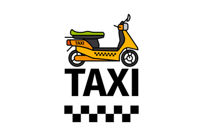 Scooter taxi transport poster