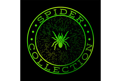 Spider collection green label design