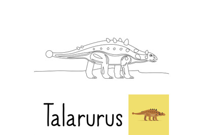 Coloring page for kids with Talarurus