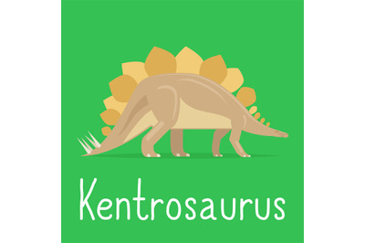 Kentrosaurus dinosaur colorful card for kids