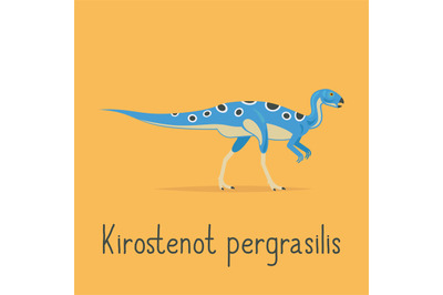 Kirostenot pergrasilis dinosaur colorful card