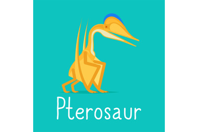 Pterosaur dinosaur colorful card