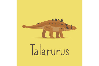 Talarurus dinosaur colorful card