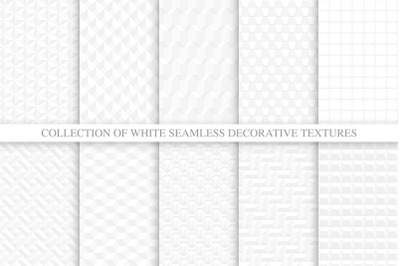 White 3d geometric seamless textures