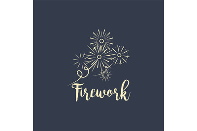 Firework company logo design on dark