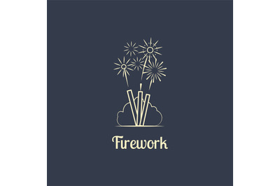 Firework company logo on dark background