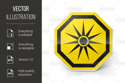 Optical radiation sign