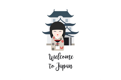 Welcome to Japan vector illustration