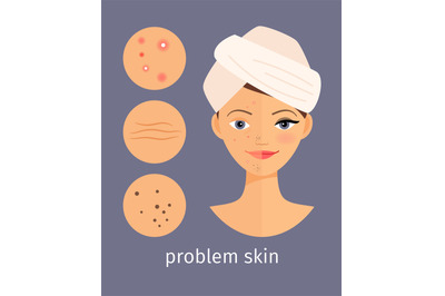 Problem skin vector illustration