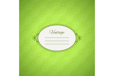 Green vintage card design