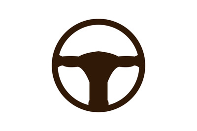 Car steering wheel icon