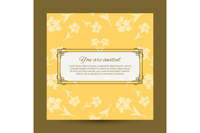 You are invited yellow card design