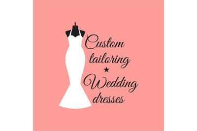 Custom tailoring wedding dresses logo