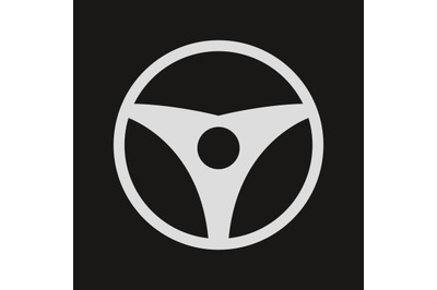 Car steering wheel icon