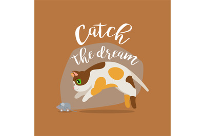 Funny cat with quote icon