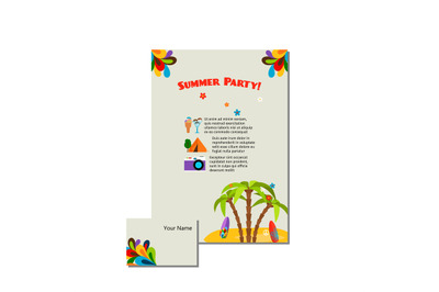 Summer party advertising invites