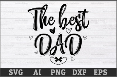 The Best Dad SVG Design