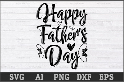 Happy Fathers Day SVG Design