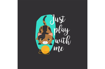 Funny cat with quote illustration