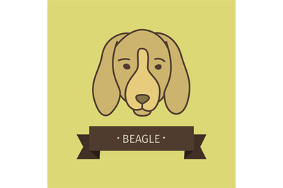 Beagle breed dog for logo design