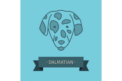 Dalmatian breed dog for logo design