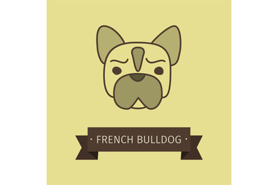 French bulldog breed dog for logo