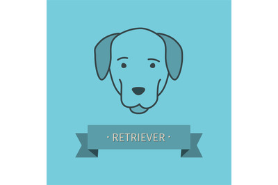 Retriever breed dog for logo design