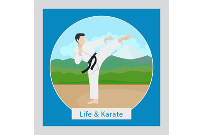 Life and karate illustration