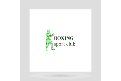 Boxing sport club logo design