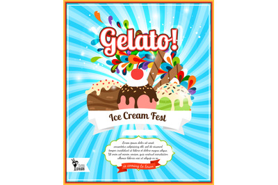 Ice cream fest poster