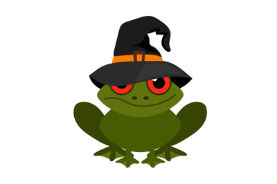 Halloween frog mascot vector on white background