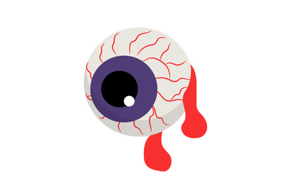 Vector zombie bloody eye