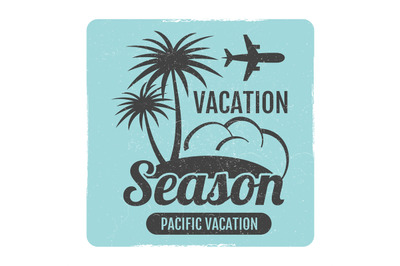 Grunge summer travel logo design