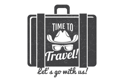 Time to travel grunge logo design