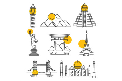 City travel linear landmarks