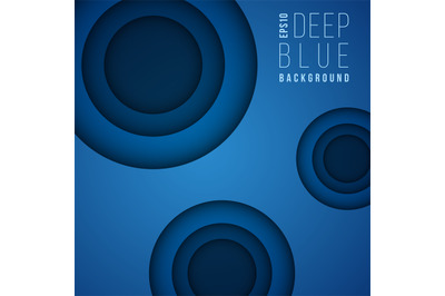 Abstract vector background with blue layered paper cut 3d holes