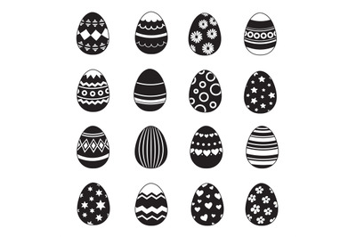 Easter eggs vector icons