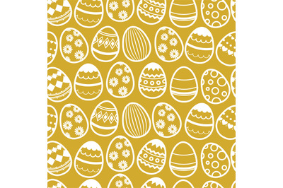 Happy easter repetition vector background. Seamless wallpaper with egg