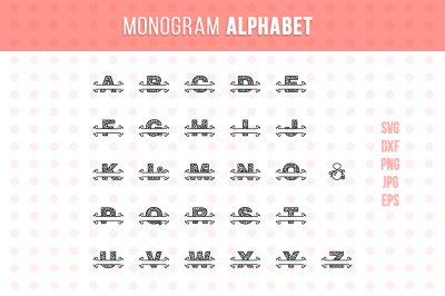 Split Monogram Alphabet