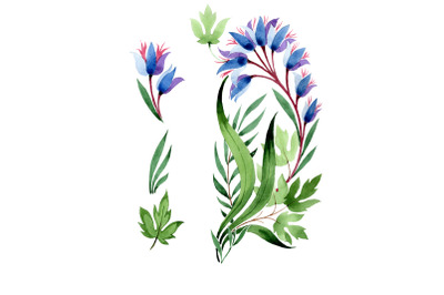 Ornament in classic watercolor style png