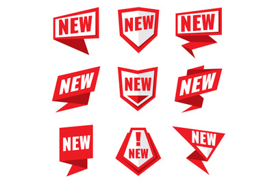 New product status vector labels