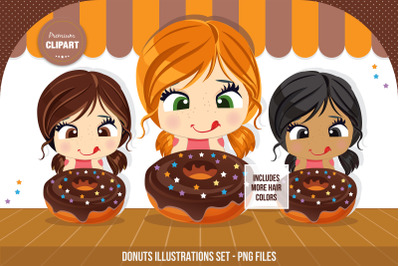 Donuts clipart, Sweets illustrations