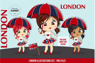 London illustrations, London graphics