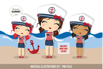 Nautical graphics, Nautical girl